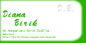 diana birik business card